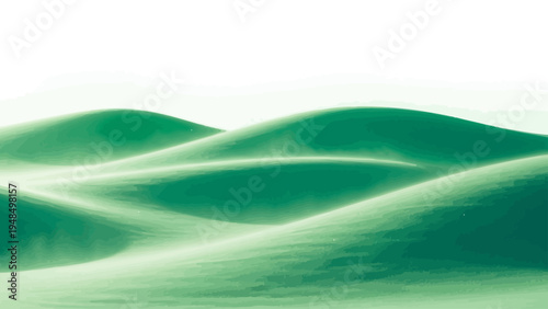 Green Fabric Texture Wavy Surface Material.