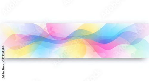 Abstract Fluid Waves in Gentle Pastel Colors with Subtle Watercolor Splash Elements