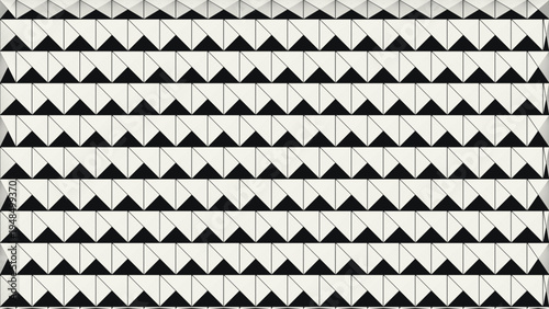 Abstract geometric pattern seamless background black white triangle shapes modern minimalist design for textile wallpaper fabric decoration contemporary graphic art repetitive symmetrical composition