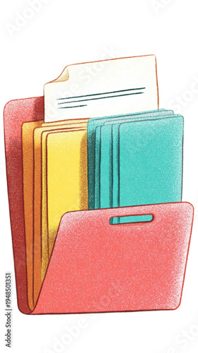 Colorful File Folder Organizer Box.