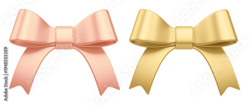 PNG Elegant decorative bows in pastel on transparent background