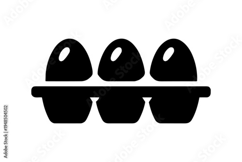 Egg carton icon solid black icon set vector illustration