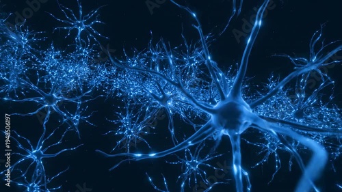 Neural Network Visualization - Abstract Brain Connections and Artificial Intelligence.