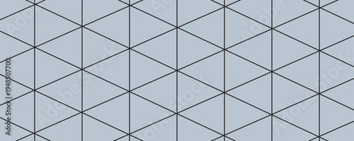 A gray surface featuring a modern geometric pattern composed of interconnected triangles. The design seamlessly blends simplicity with a sophisticated, contemporary style.