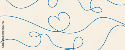 Abstract wavy linear background. Vector illustration of outline random chaotic lines. Creative background with quirky waves