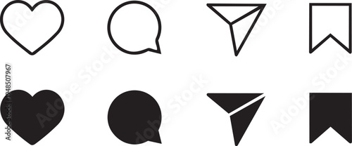 Social Media Icons: Minimalist design of social media icons. Capture the essence of connection, communication, and content sharing in the digital realm. 