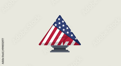 American Flag Patriotic Day of Veterans Illustration