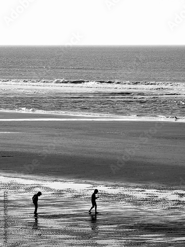 walking on the beach