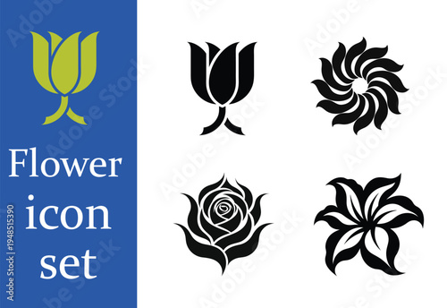 4 icon set on 4000x4000 px Template