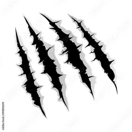 Bild auf Leinwand Monster claw hand scratch