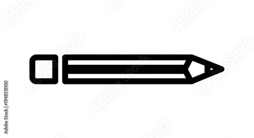 Black pencil icon with eraser