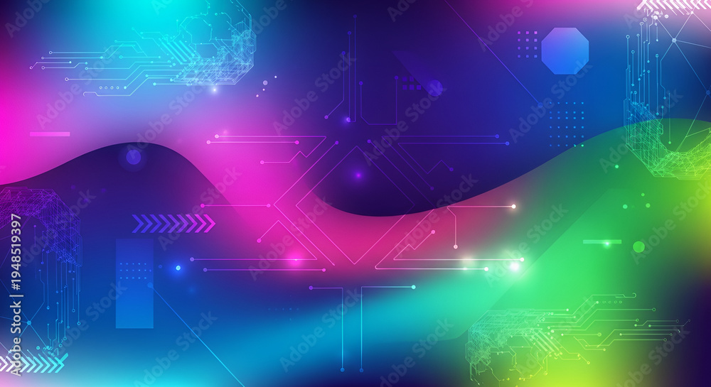 Obraz premium Vibrant colorful abstract background design.