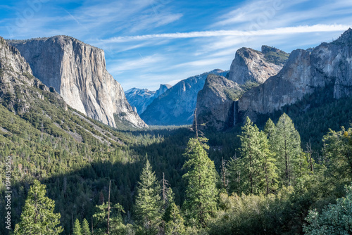 mountain landscape in the morning in yosemite