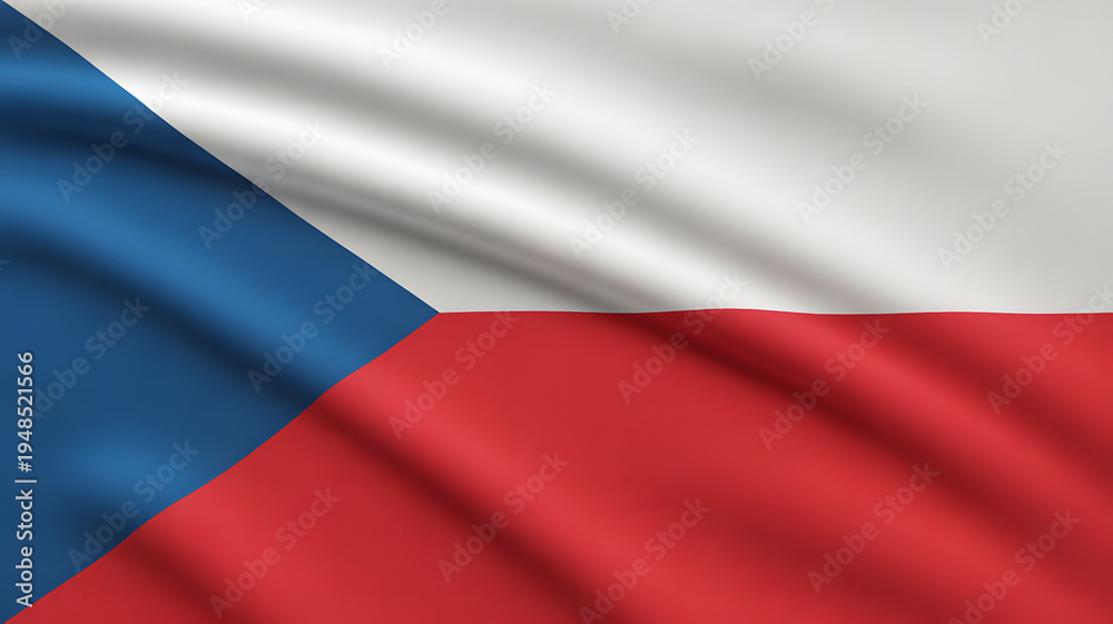 Obraz premium Waving flag of Czech Republic provides a powerful symbol of national pride, unity and patriotism for designers and marketers needing global imagery
