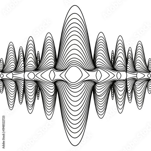 Abstract sound wave pattern, sound visualization, audio spectrum, equalizer