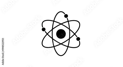 Atom Structure Science Symbol Icon.