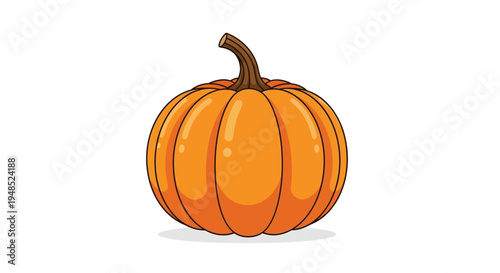 Orange pumpkin isolated on white background.