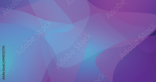 Abstract flowing shapes and curves in soft gradient blue and purple