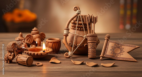 Ram Navami Clay Festival Symbol Collection