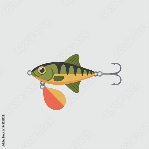 Fishing lure in the shape of fish.
