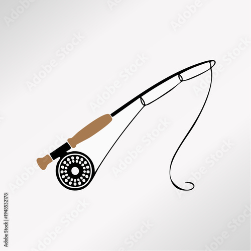 a fly fishing rod and reel.