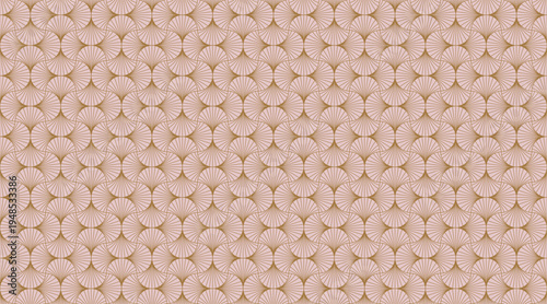 Vintage Art Deco luxury background with gold line art seamless pattern. Golden geometric retro wallpaper and wrapping paper design.