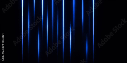 Abstract blue light lines create a digital wave pattern with a bright glow and colorful gradient over a dark technology backdrop illustration