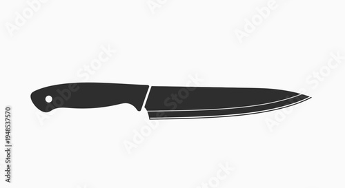 Vector illustration of a classic chef knife, perfect for kitchen and cooking designs.