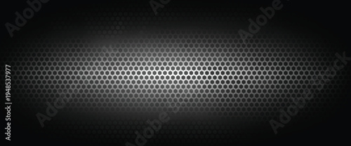 Abstract black texture background hexagon. Seamless pattern of the hexagonal netting. Vector illustration.