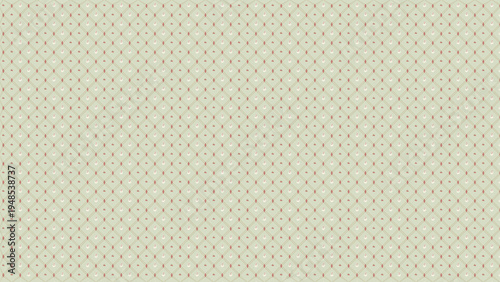 Background vintage quilted pattern with red diagonal lattice and small floral elements on light green cream surface for classic textile design wallpaper scrapbooking wedding invitations decorative