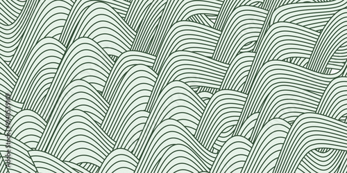 farm green banner, organic abstract background with fields. wavy green lines, natural organic products. vector ilustration