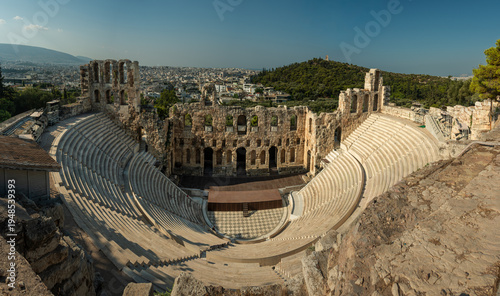The Odeon of Herodes Atticus in Athens, an ancient theater at the foot of the Acropolis, Athens, Greece