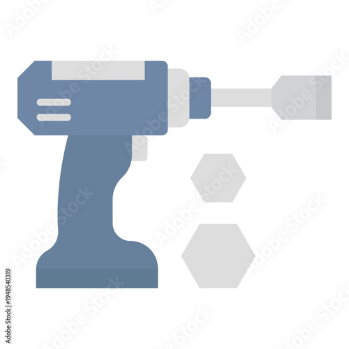 Cordless Impact Wrench with Sockets Illustration