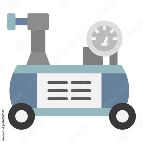 Portable Air Compressor with Pressure Gauge Illustration