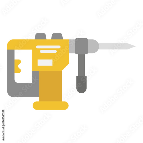 Yellow Jackhammer Drill Tool for Construction Work