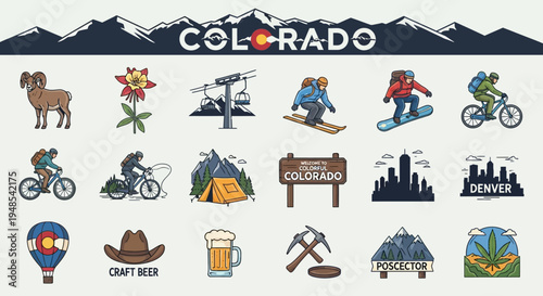 Colorado Icons and Symbols A Collection of Graphics Representing the State's Culture and Attractions