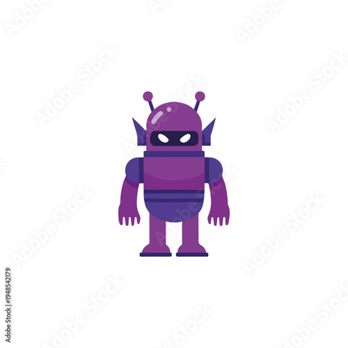 flat robot illustration vector design for web and print