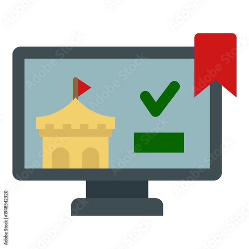 Online Event and Carnival Ticket Booking Icon