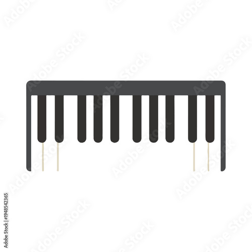 Minimalist Piano Keyboard Illustration Vector Graphic