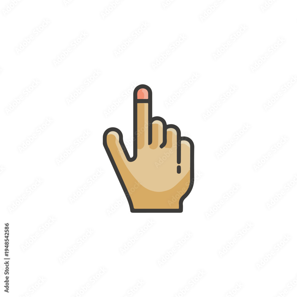 Obraz premium pointing hand icon vector illustration design