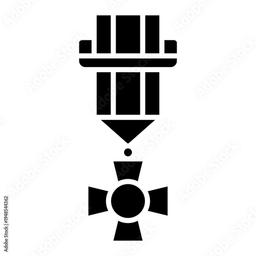 Order of Merit Medal Icon - Award of Honor Symbol