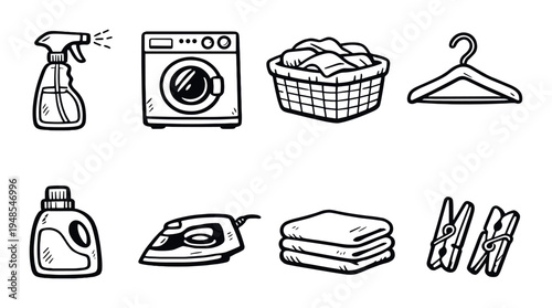 Laundry items arranged on dark gradient background