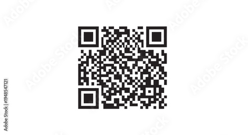 Scan QR code icon. Fake template of qr code, fake qr code mockup