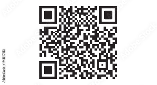 Scan QR code icon. Fake template of qr code, fake qr code mockup