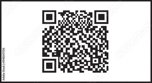 Scan QR code icon. Fake template of qr code, fake qr code mockup