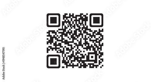 Scan QR code icon. Fake template of qr code, fake qr code mockup
