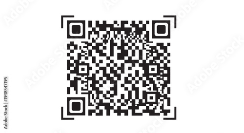 Scan QR code icon. Fake template of qr code, fake qr code mockup