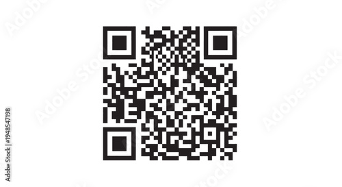 Scan QR code icon. Fake template of qr code, fake qr code mockup