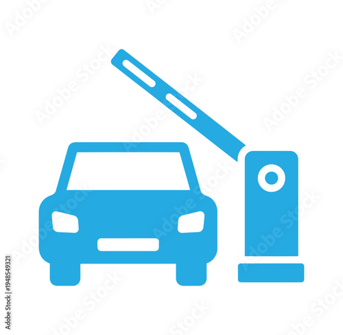 blue car getting charged at electric vehicle charging station with cable plugged in