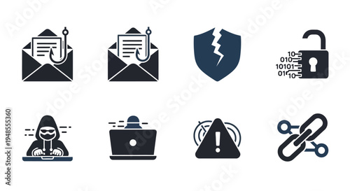 Collection of Security Icons and Symbols.